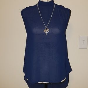 👚 MONTEAU 👚 BLUE SHEER BLOUSE